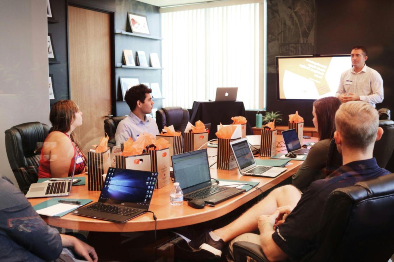 Équipe en formation professionnelle